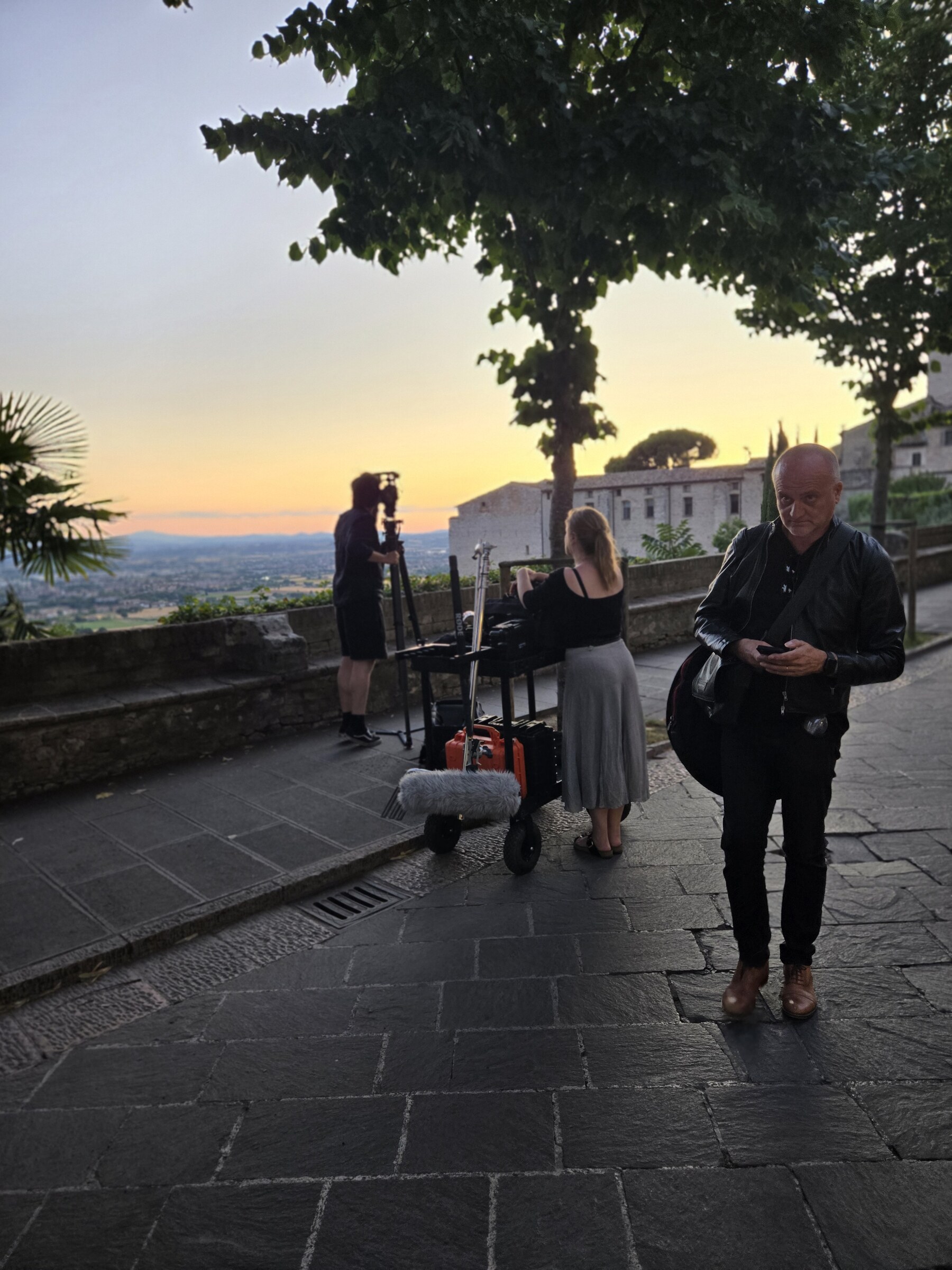 RJA filming and live jazz — Perugia, Italy · July 10, 2025