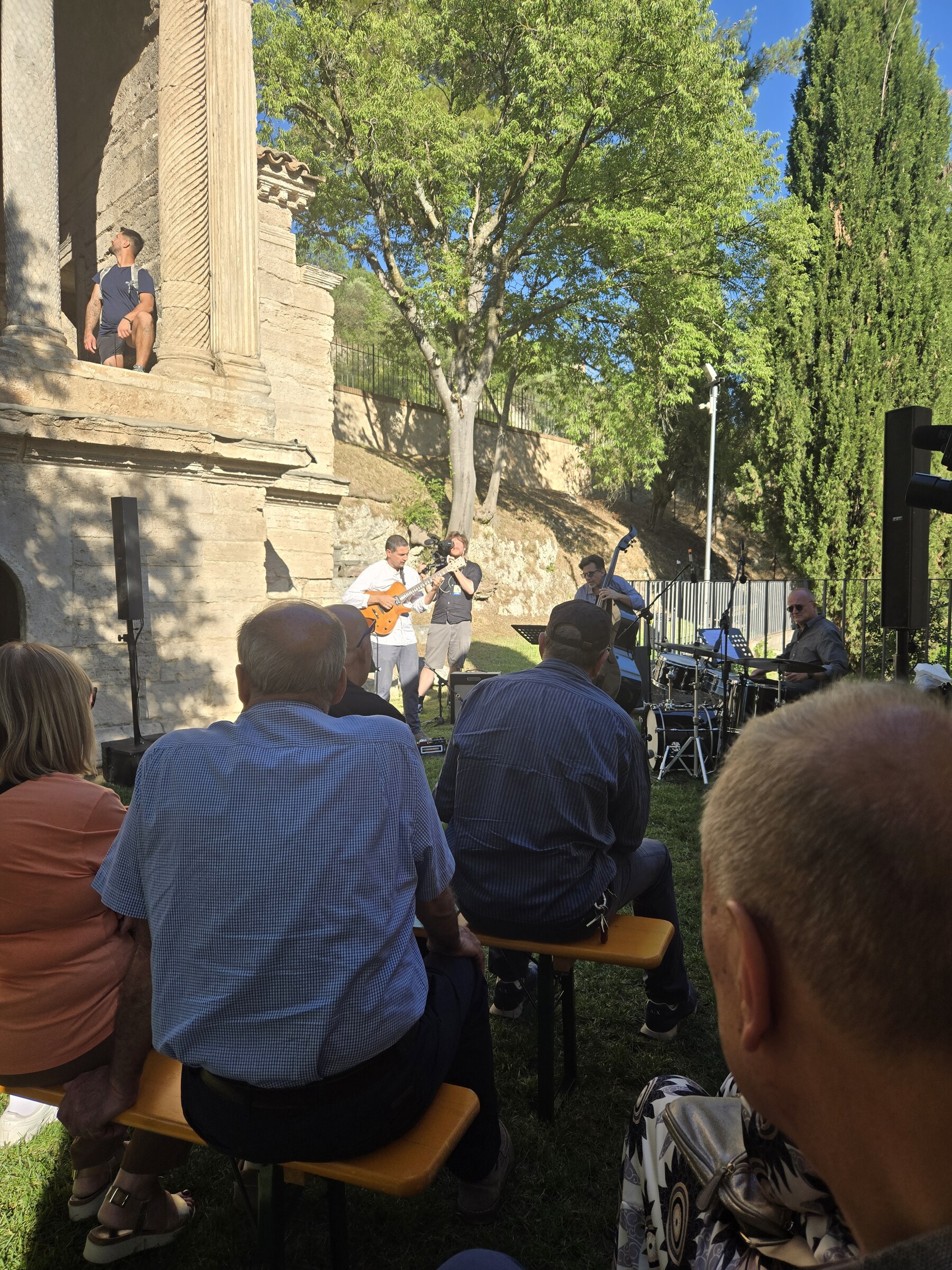 RJA filming and live jazz — Perugia, Italy · July 12, 2025