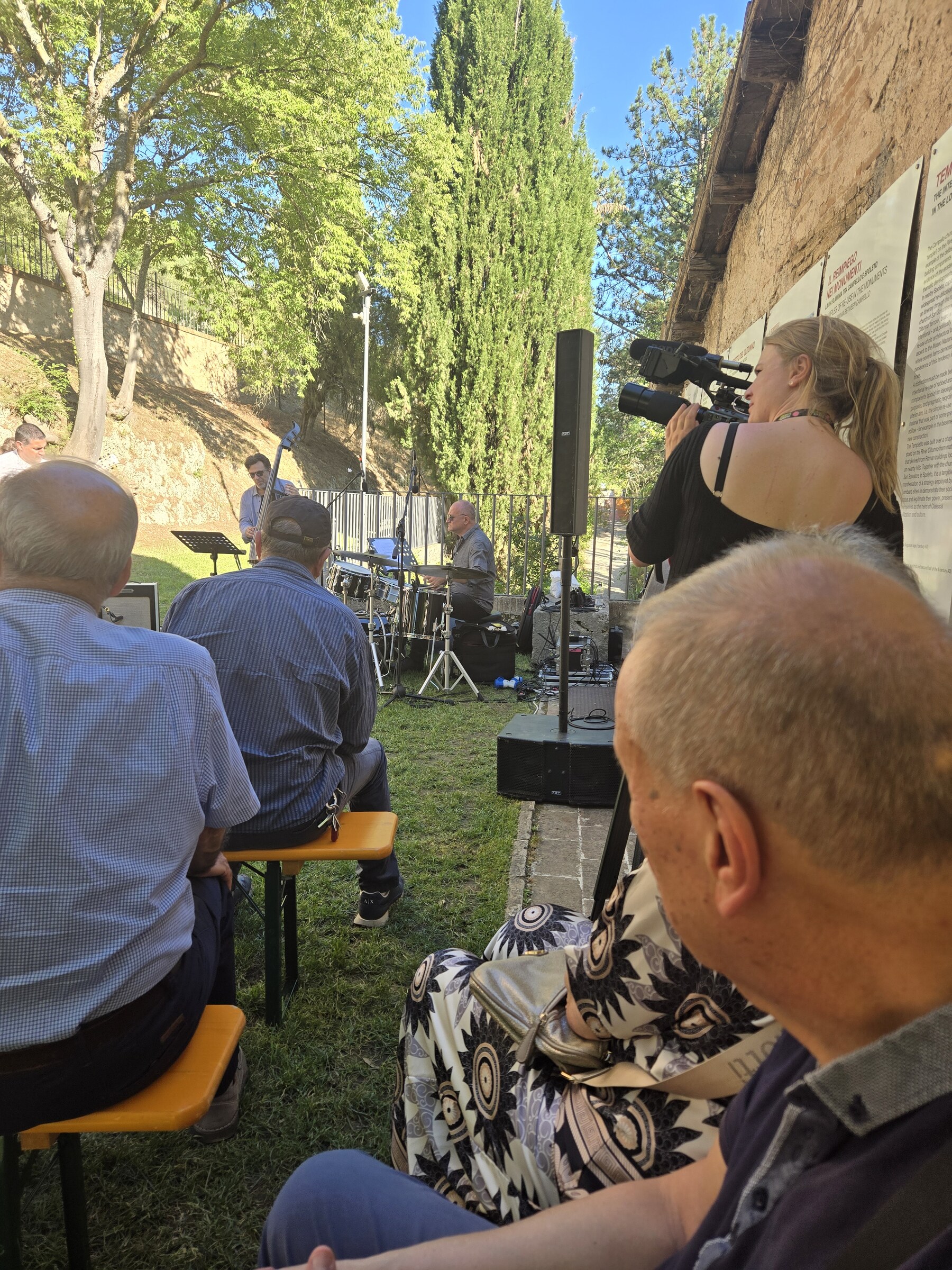 RJA filming and live jazz — Perugia, Italy · July 12, 2025