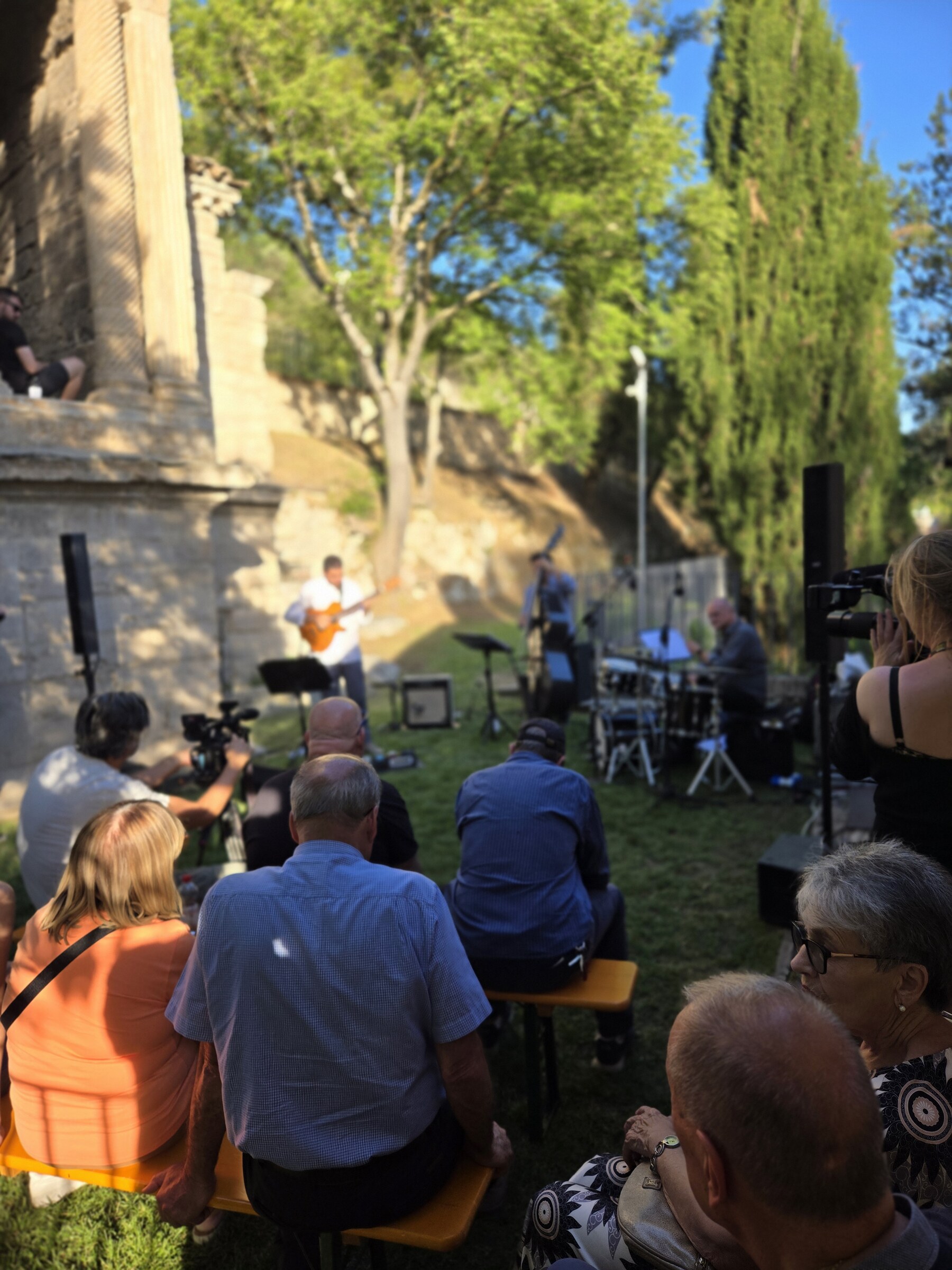 RJA filming and live jazz — Perugia, Italy · July 12, 2025