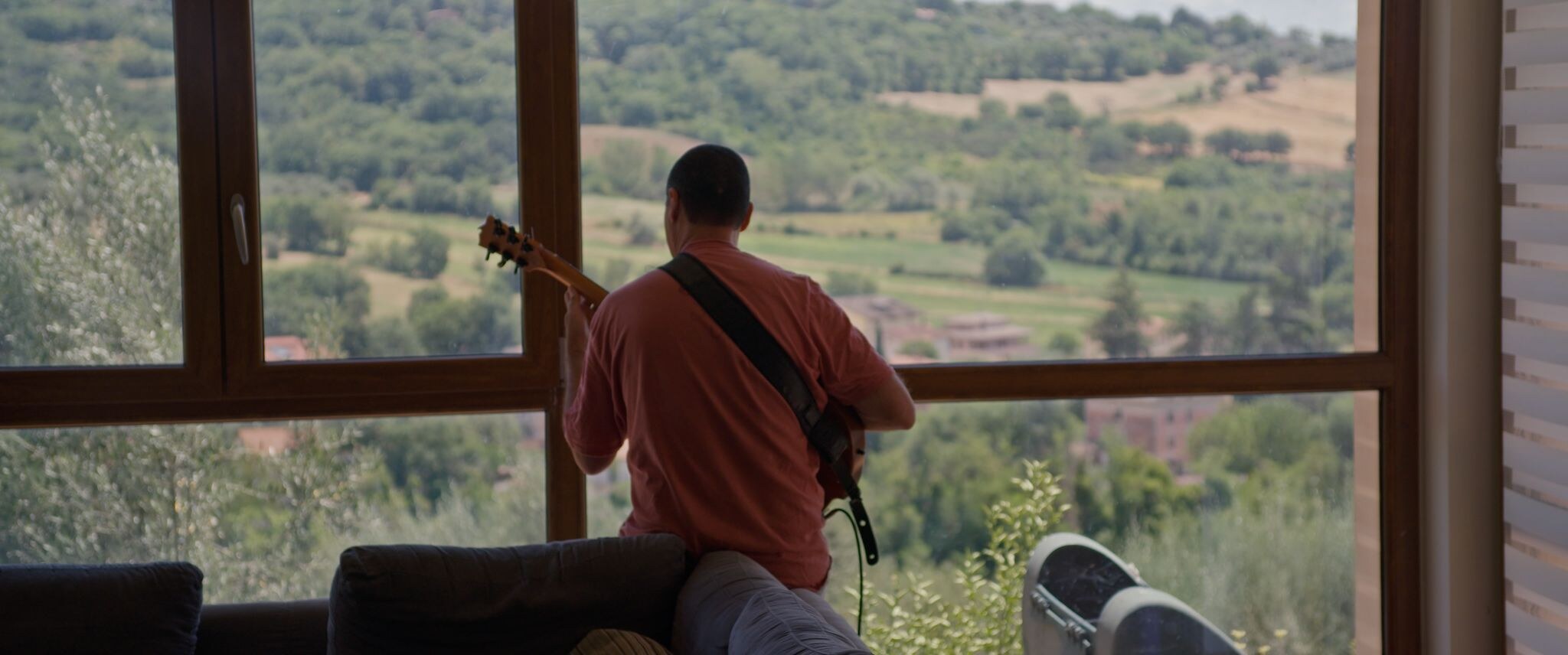 Simone Gubbiotti overlooking the Umbrian landscape — Perugia, Italy, July 2025